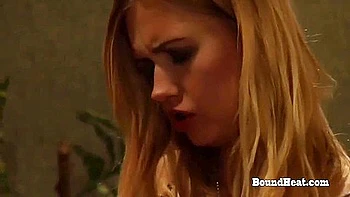 Lesbian Domme Violette Pure Gives Oral Slave Orgasm