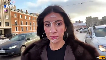 Slut Takes Stranger’s Massive Cumshot in Public for Cash