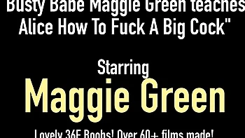 Come-hither Maggie Green's hardcore fuck action