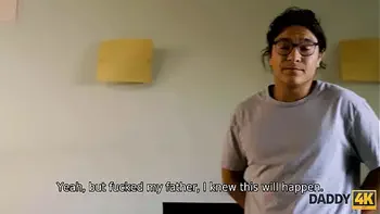 DADDY4K. Mature guy doesnt waste chance to have fun with sons cute GF