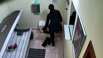 Chubby Japanese Teen Caught Solo on Hidden Cam