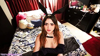 Seductive Kaby Snow and Lilibet Saunders at interracial scene