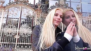 Jeune blonde timide baise dur pour son premier casting