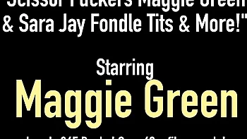 Sara Jay & Maggie Green Grind Pussy & Scissor Their Big Tits