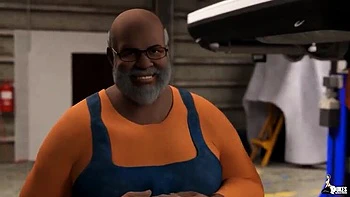 Curvy MILF Cheats Xmas with Big Black Cock Blowjob