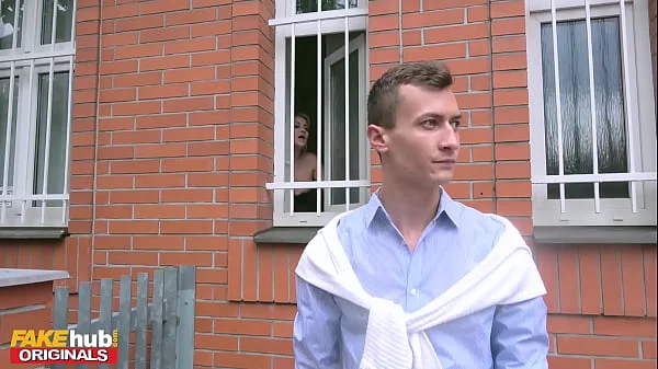 FAKEhub - Cheating fertitle big tits blonde wife gets fucked hard and fast and takes a deep creampie in her wet pussy while husband looks for her from an estate agent with huge cock