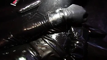 Latex Femdom Pegging & Rough Rubber Domination