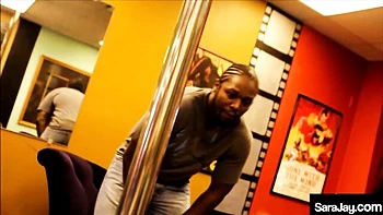 Sara Jay and Ava Devine Blowjob and Tits Action