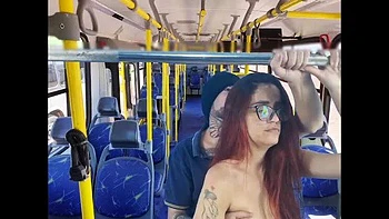 Brunette Glasses Babe Gets Anal Creamed on Public Transport