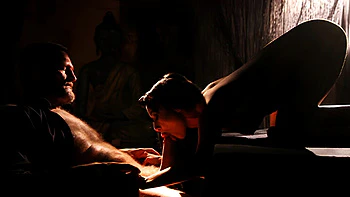 Caramella Del X deep throat blowjob and pussy licking