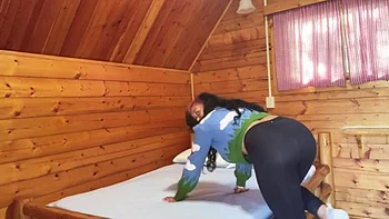 Big Tits & Ass Outdoors in Cabin POV