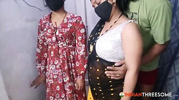 Desi Wife and 18yo Sister-in-Law Fuck Hard with Lucky Indian Guy