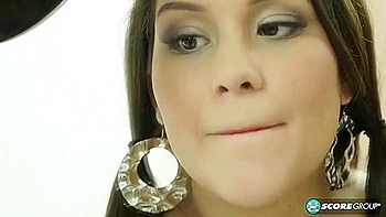 Chloe Rose: Busty Latina Masturbates in Public Bathroom