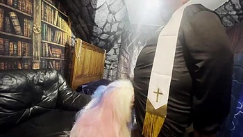 Naughty College BBW Sucks British Vicar's Cock - BDSM Domination