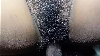 Жёстко трахаю волосатую жену сзади