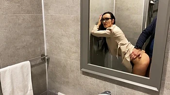 Business Sex Always Helps - Brunette Milf Deepthroat & Cumshot