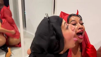 Priest Fucks Two Big Ass Arab Girls Doggy Style Anal Threesome