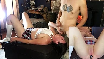 Anal Threesome with Spanking and Vibrating Plug