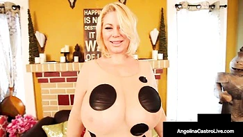 Latina BBW Samantha 38G and Angelina Castro's Huge Tits