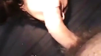 Brunette Wife Gets Deepthroat Threesome Lunch