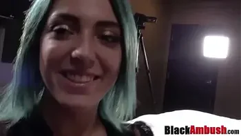 Alt chick Stacy fucks big black cock before creamy surprise