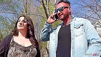 Chubby Teen Elisa Cheats Bf in Public Casting Doggystyle