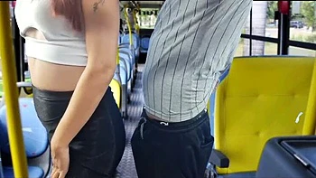 Freckled Redhead Teen Fucked Hard on Public Bus