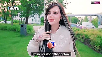 Horny Babe Sucks Cock Publicly, Masturbates Wild