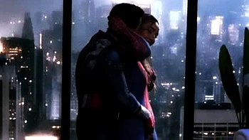 Spider girl gets fucked by superheroes threesome