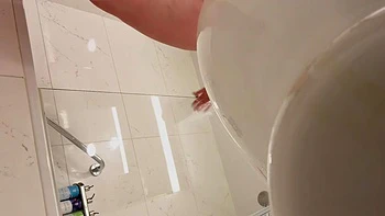 Hairy Blonde College Babe Masturbates in Shower