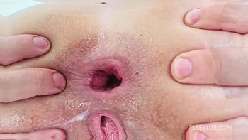 3 Guys Destroy Her Ass with DP and Pissing