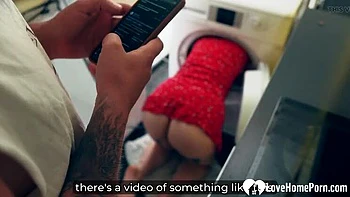 Horny Redhead Gets Deep Hardcore Doggy In Washer