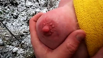 Slapped Bouncing Tits Punished Outdoors with BDSM & Public Fuck