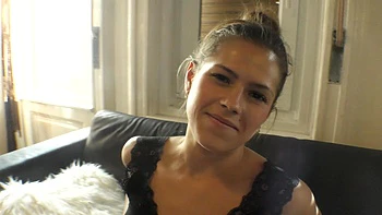 Brunette Serina Gomez rides cock hard POV