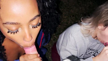 Partouze sauvage en extérieur avec beautés ébènes