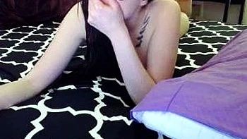 Brunette amateur teen shows off on webcam