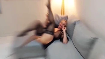 Blonde MILF Selena701 Fucks in Lingerie & Stockings - Amateur Blowjob