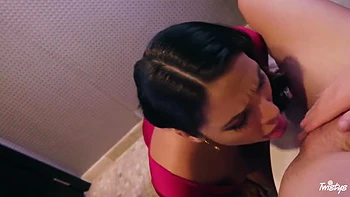 Brunette Milf Dominates Latina Teen in Bath