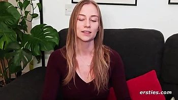 German Redhead Amateur Fingering Big Natural Tits with Toy