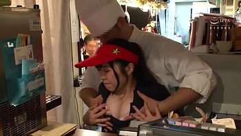 Japanese Amateur Sucks Deep and Fingers Public Pussy