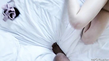 Rebecca Volpetti's Interracial POV Blowjob with BBC