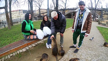 Cheerleader Serina gets pussy licked by two guys