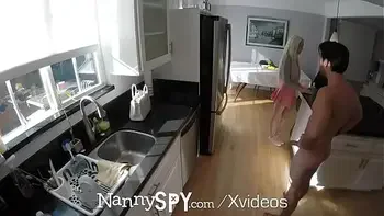 NANNYSPY Fanboy Step Dad Finally Fucks Blonde Webcam Nanny