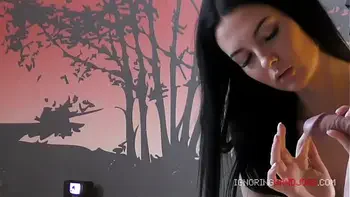 Masturbating Mutually and Slowly in a Hotel Room: Romantic Couple in their First Date goes for Slow Precum Milking HJ