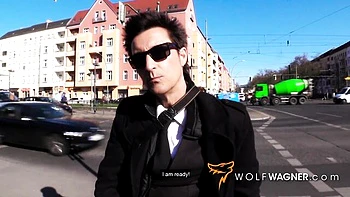 Aristocratic Redhead Conny Sucks and Swallows Cum Outdoors