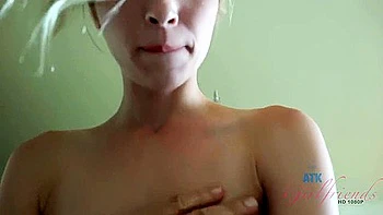 Blonde Teen Gets Creampie After Footjob POV