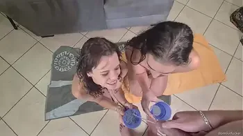 Two piss craving sluts swallows my pee from a cum, POV, ( kinky-bitch69 , petite-mia , domslutfucker )