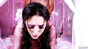 Brunette Selena Ivy devours massive cock in bed