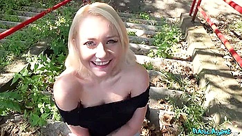 18yo Blonde & Brunette Ride Big Cock In Woods