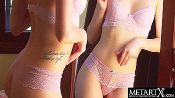Blonde Teen Rebecca Volpetti Masturbates in Lingerie